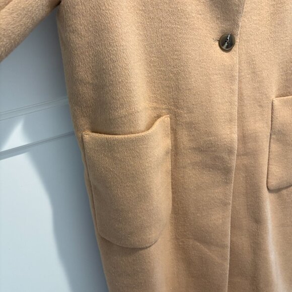 House of Harlow 1960 x Revolve Womens Classic Long Coat LARGE in Camel - Picture 4 of 10